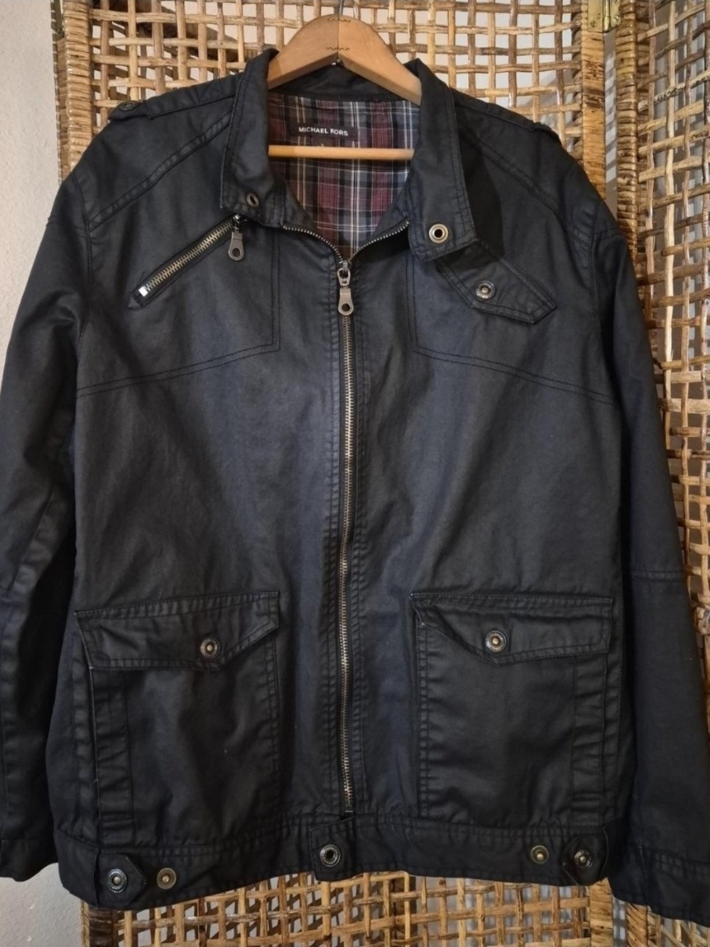 Michael Kors Men’s Navy Blue Lightweight Zip Jacket